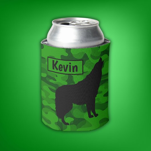 Monogram der modernen grünen Camouflage Black Wolf Dosenkühler