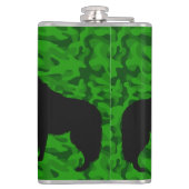 Monogram der modernen grünen Camouflage Black Wolf Flachmann (Rückseite)