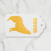 Monogram der modernen grünen Camouflage Black Wolf Geschenkanhänger (Vorderseite (Horizontal))