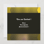 MONOGRAM DER STILWELLEN, gelber Topaz Einladung (Rückseite)