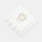 Monogram des Baby Carriage Wappen | Neutrale Babyd Serviette (Ecke)