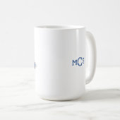 Monogram des besten Lehrers Kaffeetasse (VorderseiteRechts)