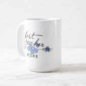 Monogram des besten Lehrers Kaffeetasse (Vorderseite Links)