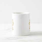 Monogram des Royal Wappen Crown Scrolls Kaffeetasse (Mittel)