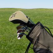 Monogram des Vaters Day Modern Tan Black Sand Golf Headcover (In SItu)