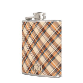 Monogram, Diagonal Plaid Vinyl Wrapped Hip Flask Flachmann (Links)