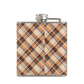Monogram, Diagonal Plaid Vinyl Wrapped Hip Flask Flachmann (Rückseite)