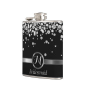 Monogram Diamond - Bridesmaid Flachmann (Links)