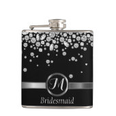 Monogram Diamond - Bridesmaid Flachmann (Vorderseite)