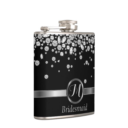 Monogram Diamond - Bridesmaid Flachmann (Rechts)