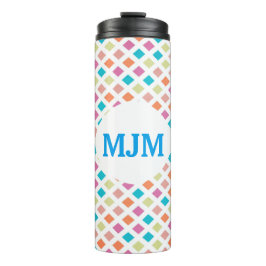 Monogram Diamond Pattern Thermo Tumbler Thermosbecher