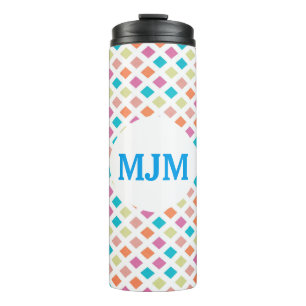 Monogram Diamond Pattern Thermo Tumbler Thermosbecher