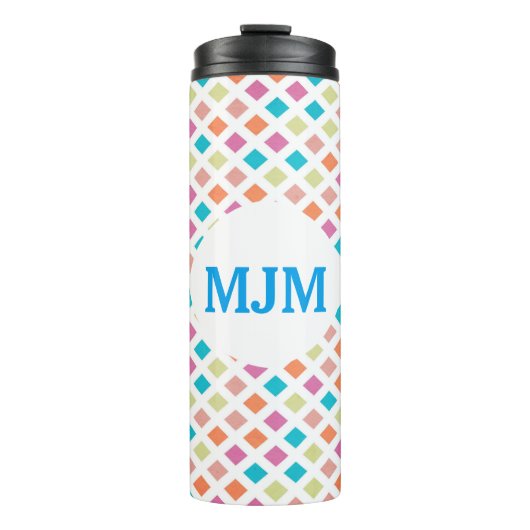 Monogram Diamond Pattern Thermo Tumbler Thermosbecher (Vorderseite)