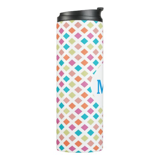 Monogram Diamond Pattern Thermo Tumbler Thermosbecher (Nach links gedreht)