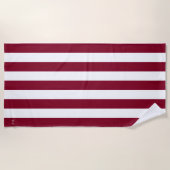Monogram dick Vertikale Streifen Burgundy Strip Strandtuch (Vorderseite)