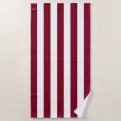 Monogram dick Vertikale Streifen Burgundy Strip Strandtuch (Vorderseite)