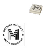 Monogram, dieses Buch gehört zunächst zum Biblioth Gummistempel (Stempel)