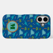 Monogram Dinosaur iPhone/iPad Gehäuse Case-Mate iPhone Hülle (Rückseite (Horizontal))