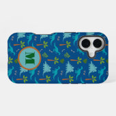 Monogram Dinosaur iPhone/iPad Gehäuse iPhone 16 Hülle (Rückseite (Horizontal))