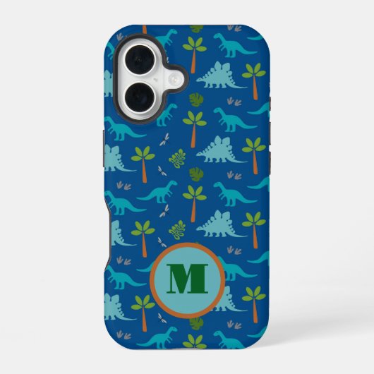 Monogram Dinosaur iPhone/iPad Gehäuse iPhone 16 Hülle (Rückseite)