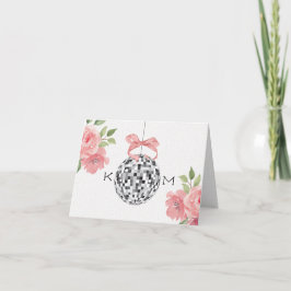 Monogram Disco Ball Wedding Danke Foto Inside