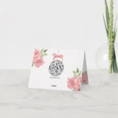 Monogram Disco Ball Wedding Danke Foto Inside (Rückseite)