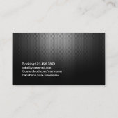 Monogram DJ Beruflich Steel Metallic Visitenkarte (Rückseite)