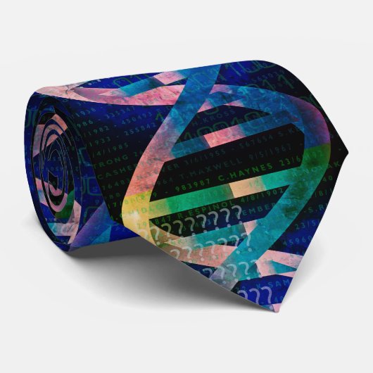 Monogram DNA ID Art Science Krawatte (Gerollt)