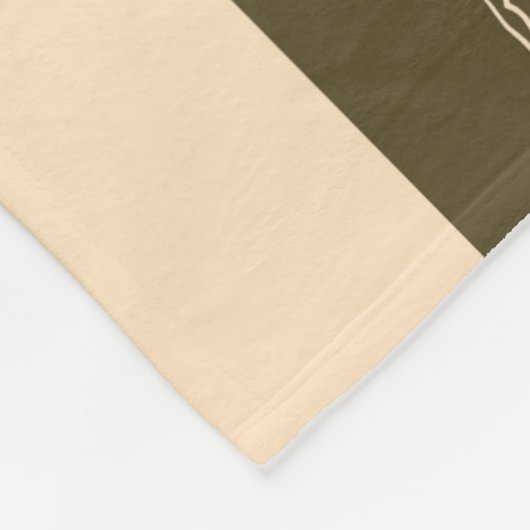 Monogram Donkey Brown Stripes Modernes Herzmuster Fleecedecke (Ecke)