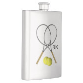 Monogram Doubles Tennis Thema Flachmann (Rechts)