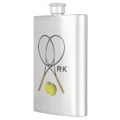 Monogram Doubles Tennis Thema Flachmann (Links)