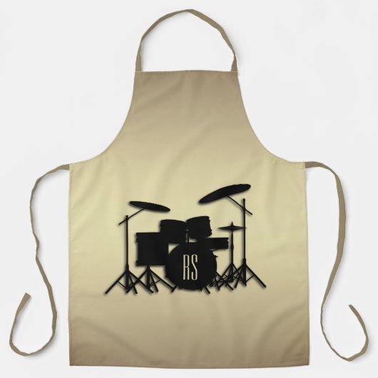 Monogram Drum Set Antiquitäten Gold Schürze (Vorderseite)
