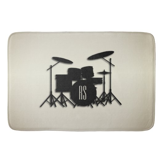 Monogram Drum Set Gold Badematte (Vorderseite)