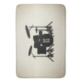 Monogram Drum Set Gold Badematte (Vorderseite Vertikal)