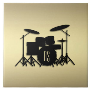 Monogram Drum Set Gold Fliese