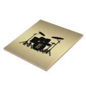 Monogram Drum Set Gold Fliese (Seite)