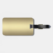 Monogram Drum Set Gold Gepäckanhänger (Rückseite horizontal)