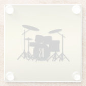 Monogram Drum Set Gold Glasuntersetzer (Rückseite)