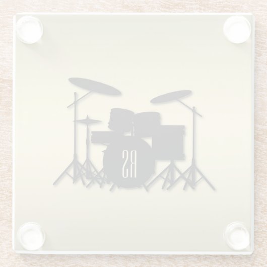 Monogram Drum Set Gold Glasuntersetzer (Rückseite)