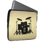 Monogram Drum Set Gold Laptopschutzhülle (Vorne Rechts)