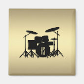 Monogram Drum Set Gold Magnet (Vorne)