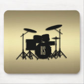 Monogram Drum Set Gold Mousepad (Vorne)
