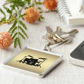 Monogram Drum Set Gold Schlüsselanhänger (Seite)