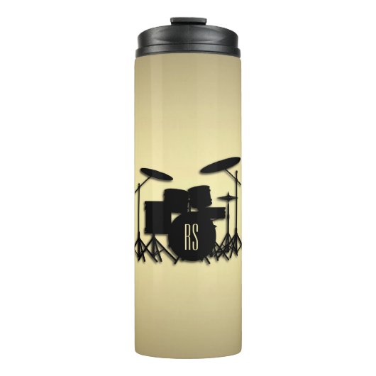 Monogram Drum Set Gold Thermosbecher (Vorderseite)