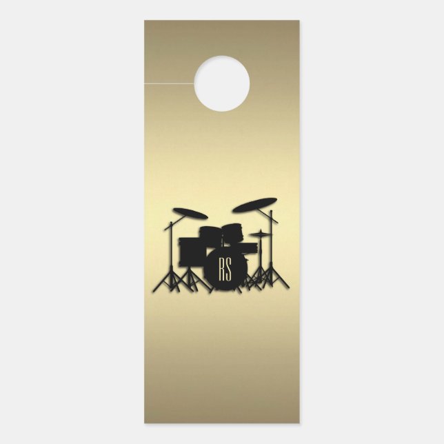 Monogram Drum Set Gold Türanhänger (Vorderseite)