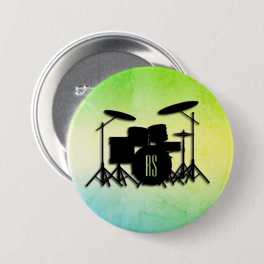Monogram Drum Set Green Button (Vorne & Hinten)