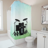 Monogram Drum Set Green Duschvorhang (Beispiel)