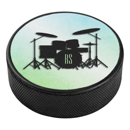 Monogram Drum Set Green Eishockey Puck (3/4)