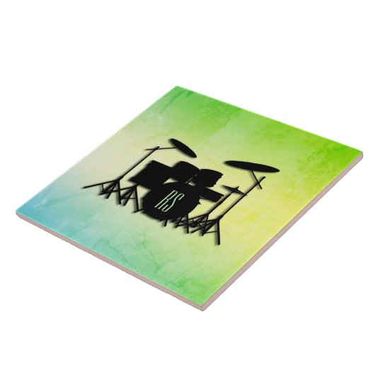 Monogram Drum Set Green Fliese (Seite)