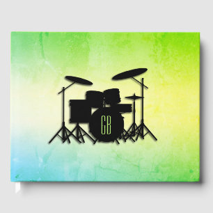 Monogram Drum Set Green Gästebuch